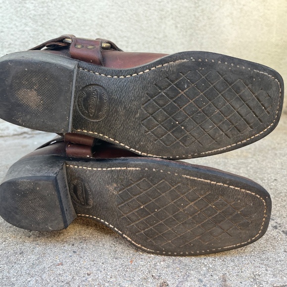 Frye 12r harness boots 6.5 6 1/2 made in usa 150 year brown boho bikercore viral - Picture 14 of 14